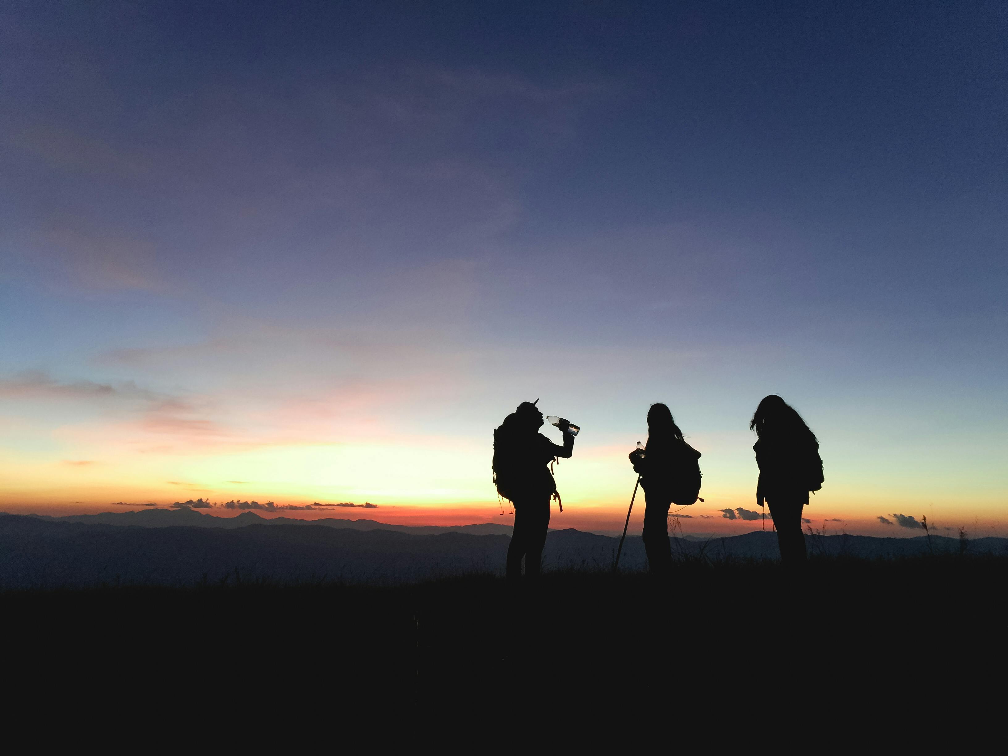 Hikers hiking in Malawian mountain